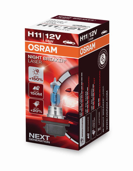 OSRAM H11 12V 55W NIGHT BREAKER® LASER +150%