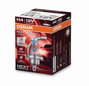 OSRAM H4 12V 60/55W  NIGHT BREAKER® LASER +150%