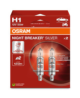 OSRAM H1 12V 55W NIGHT BREAKER® SILVER +100%