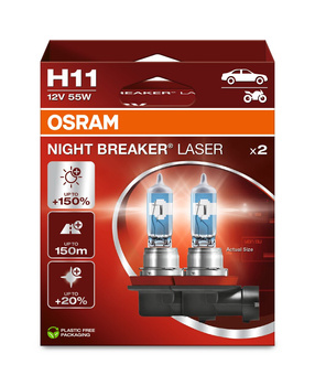 OSRAM H11 12V 55W NIGHT BREAKER® LASER +150%