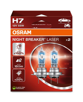 OSRAM H7 12V 55W  NIGHT BREAKER® LASER +150%