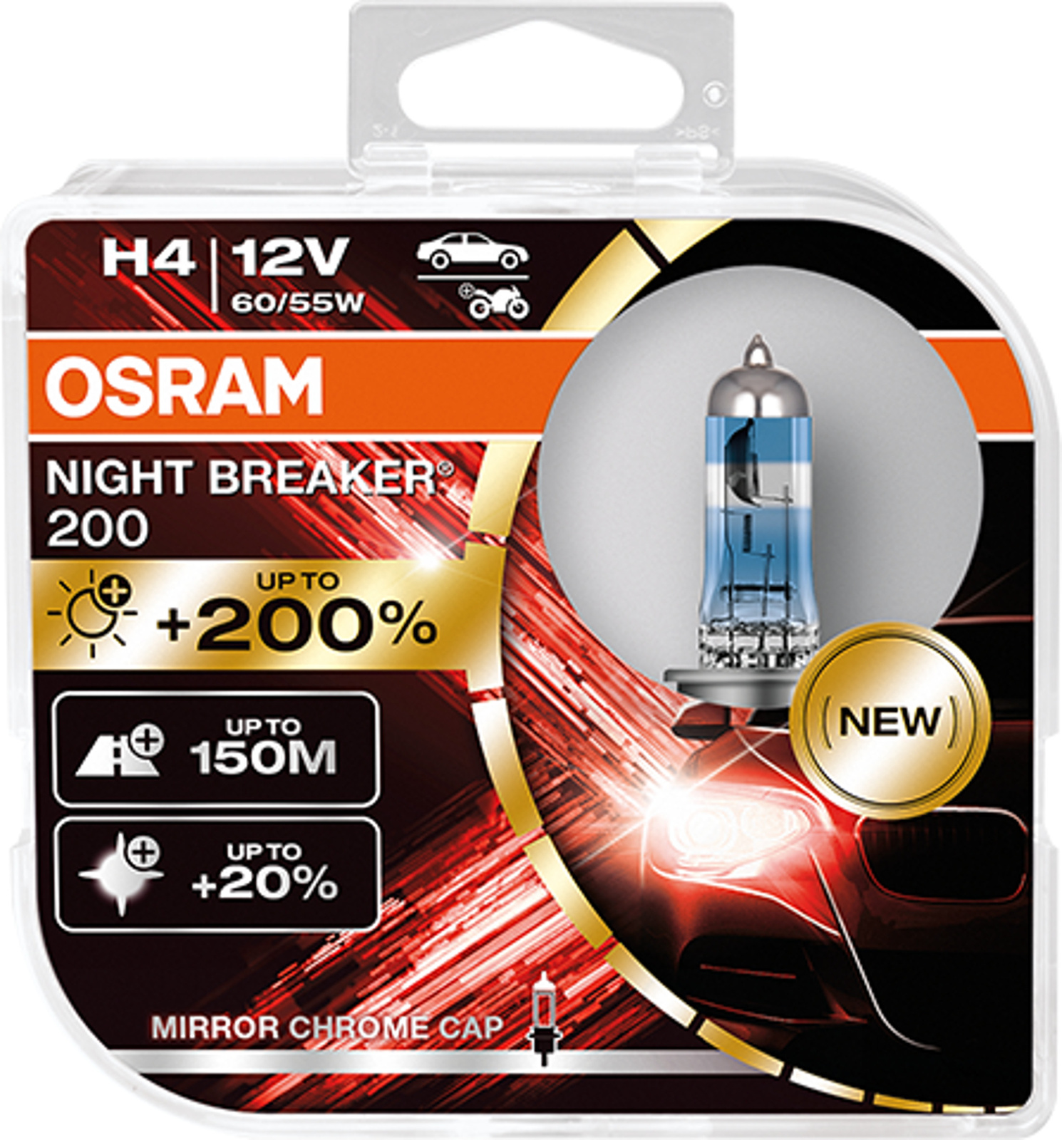 OSRAM H4 12V NIGHT BREAKER 200