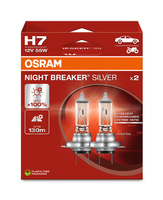 OSRAM H7 12V 55W PX26d NIGHT BREAKER® SILVER +100%
